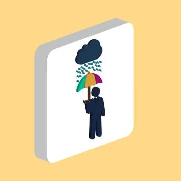 Rainy Simple vector icon. Illustration symbol design template for web mobile  Stock Illustration