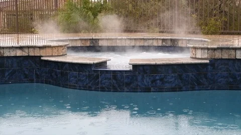 Rainy spa Stock Footage 121864886