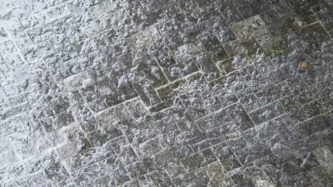 Rainy on stone floor Stock Footage 144361991