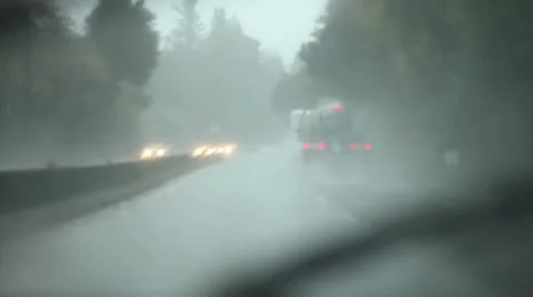 Rainy storm POV driving 스톡 동영상 12686402