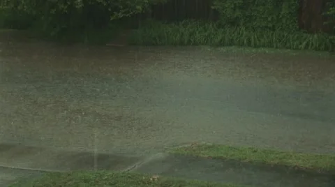 Rainy street and thunder Stock-Footage 7746264