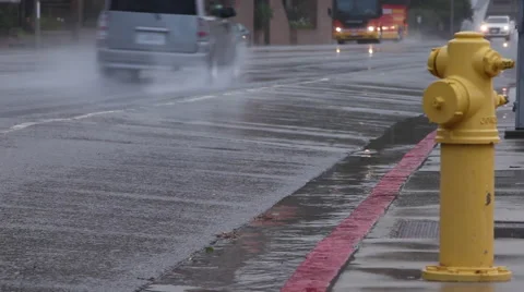 Rainy street Stock Footage 46463369