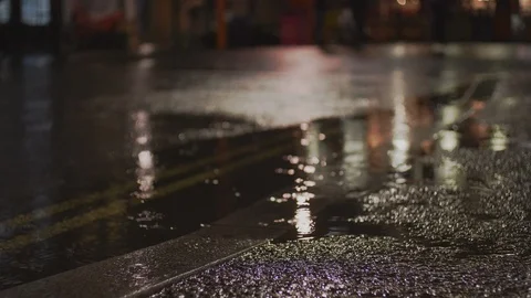 Rainy street 스톡 동영상 129113714