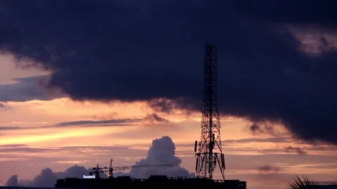 Rainy sunset. Video stock 133191225