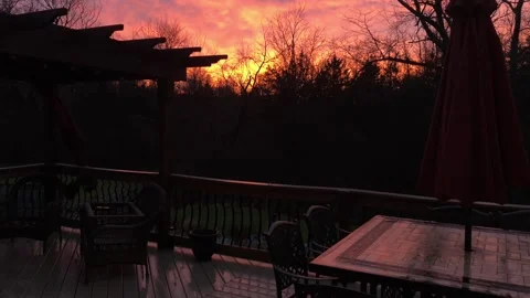 Rainy Sunset Stock Footage 169974456