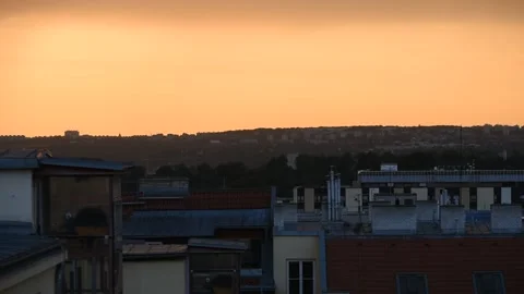 Rainy sunset in Prague Stockbeeldmateriaal 198920032