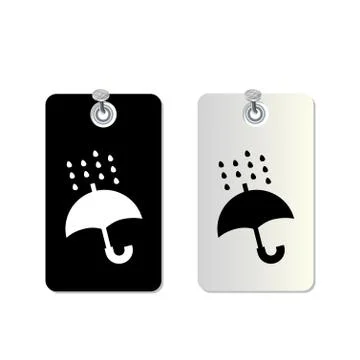 Rainy symbol set Illustrazione stock