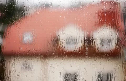 Rainy teary window abstract Foto stock