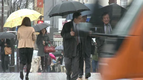 Rainy Tokyo day Video stock 30894144