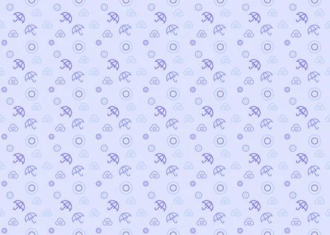 Rainy vector seamless pattern on purple background ep25 Stock Illustration