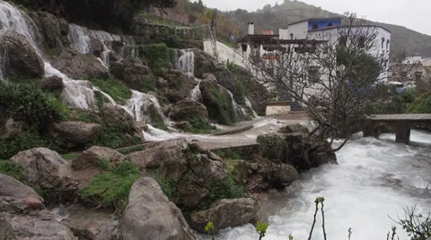 Rainy Waterfall In Chefchaouen Morocco Stock Footage 37147736