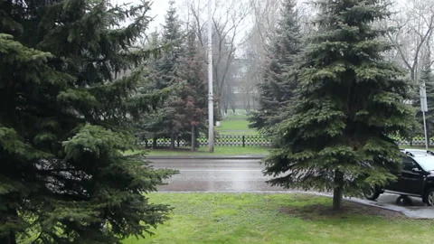 Rainy weather in the city Stock Footage 91704580