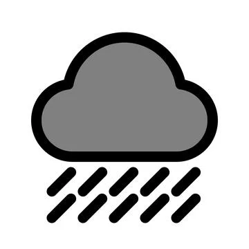 Rainy Weather Cloud Icon Design イラスト素材