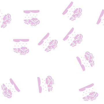 Rainy weather glyph vector seamless pattern 스톡 일러스트