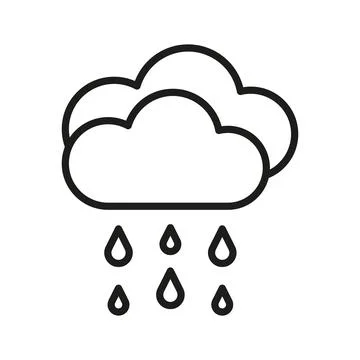 Rainy weather icon vector basic design simple and modern Illustrazione stock
