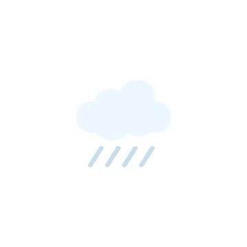 Rainy weather icon vector isolated Stock Illustration