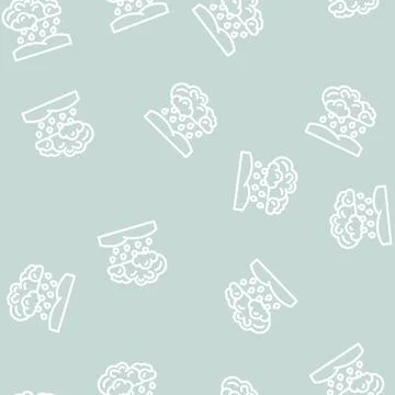 Rainy weather line vector seamless pattern 스톡 일러스트
