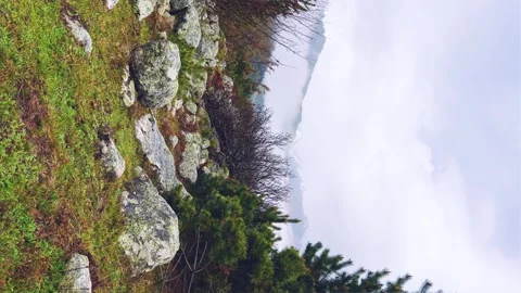Rainy weather in the mountains. Stock Footage 243004810
