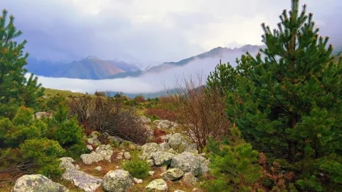 Rainy weather in the mountains. Stock Footage 243006427