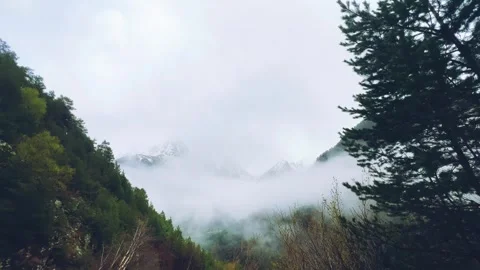 Rainy weather in the mountains.  Stock Footage 243277833