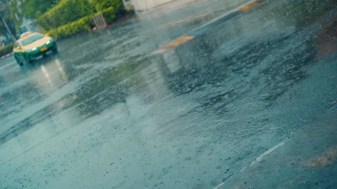 Rainy weather slow motion Stock-Footage 105906319