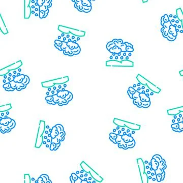 Rainy weather vector seamless pattern Stock Illustration