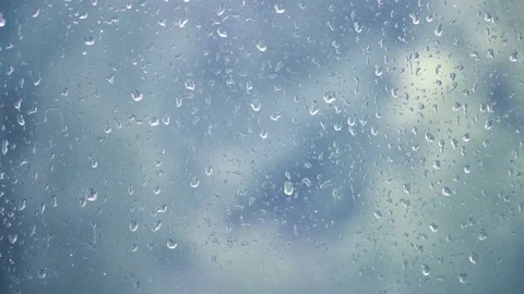 Rainy Window Blues Stock Footage 75537001