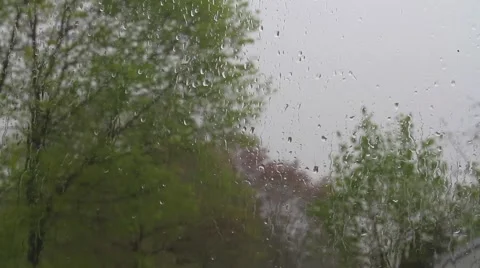Rainy Window Stock Footage 4260786
