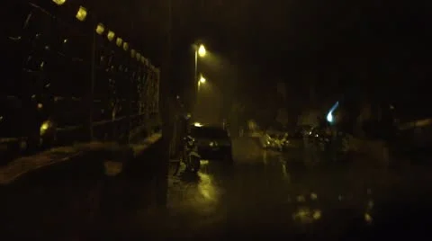 From a rainy window Stock Footage 12712431