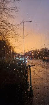 Rainy Window Reflection Fotos de archivo