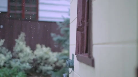 Rainy Windowsill (Tracking Shot) Stock Footage 48700234