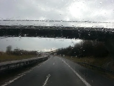 Rainy windshield Stock Photos