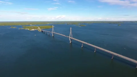 Raippaluoto Bridge Stock Footage 134791256