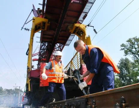Rairoad workers Stock Photos