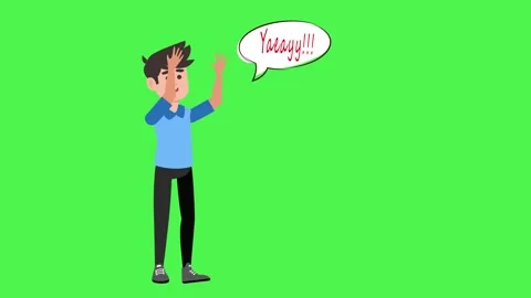 Raise hands animation Stock Footage 274306913