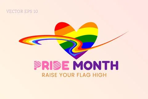 Raise Your Flag High Pride Poster Stock Illustration