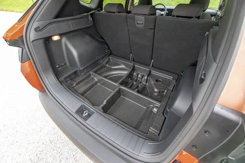 Raised the first floor of the trunk of the car Stock Photos