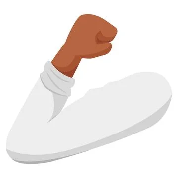 Raised fist arm. Vector Illustrazione stock