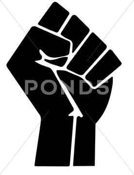 Raised Fist / Black Power Symbol Stock Illustration