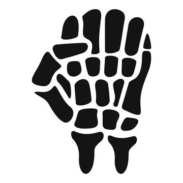 Raised fist forming skeleton bones political protest symbol Stock-Illustration