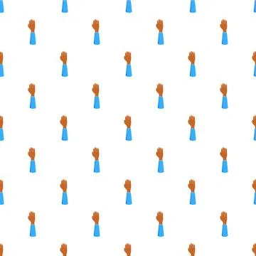 Raised fist seamless pattern representing protest and revolution Stock Illustration