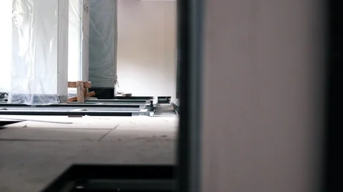 Raised floor. Production process close-up. Excursion. Industrial shooting. Stock Footage 95277408