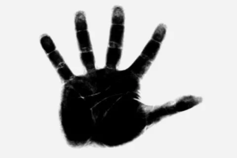 Raised hand flashing Stock Footage 515951