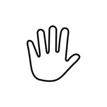Raised Hand icon vector set collection for web Stockillustratie