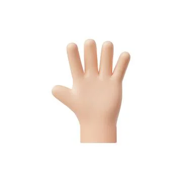 Raised hand signal 3D vector illustration Stock Illustration