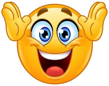 Raised Hands Emoticon Illustrazione stock