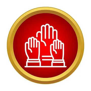 Raised hands symbolizing community support and volunteer work Stock Illustration