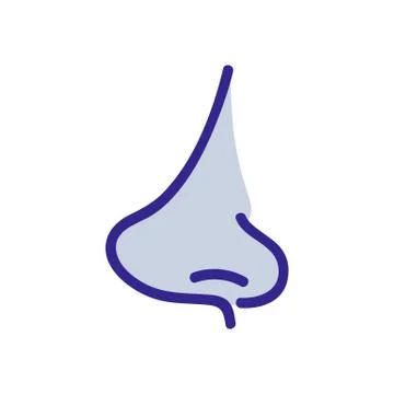 A raised nose icon vector outline illustration Stock Illustration