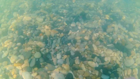 Raises the stones from the bottom of the Stock Footage 96383826