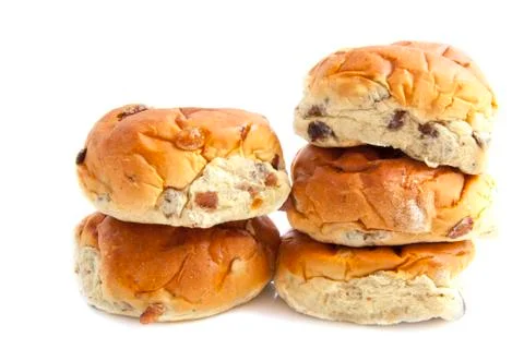 Raisin bun Stock Photos